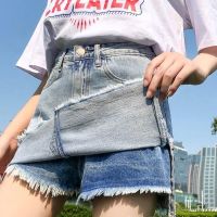 COD jfdss Womens denim skirt 2020 new womens spring summer autumn embroidery cowboy shorts skirts A shape anti-expose