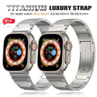 สายนาฬิกาไทเทเนี่ยมหรูสำหรับนาฬิกา Apple 8 Ultra 49Mm 45Mm 44 42Mm 41Mm 38 40Mm สำหรับ IWatch Series 8 7 3 6 5 4 Se Correa