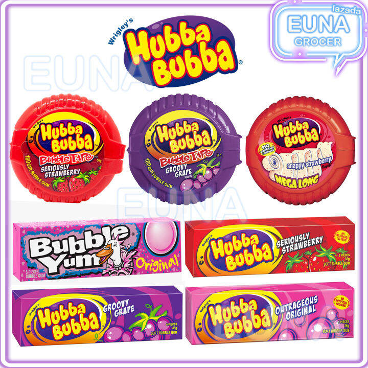 Wrigleys Hubba Bubba Bubble Gum Groovy Grapestrawberryoriginal