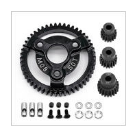 Steel 0.8M 32P Spur Gear with Pinion Gear for Traxxas Slash 2WD VXL Bandit Rustler Stampede Drag Slash 1/10 RC Car ,50T