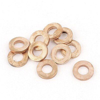 10PCS 12mm OD 6mm ID 2mm Thick Copper Washer Flat Ring Oil Brake Line Seal Nails  Screws Fasteners