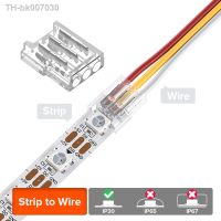 ☈◈☽  WS2812B WS2811 Transparent Solderless Cover Connector 12 pcs with 15 cm Wire WS2815 FCOB CCT RGB 5050 RGBW RGBCCT SMD LED Strip