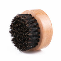 Natural Wooden Mens Beard Brush Shaving Brush Whiskers Comb Medium Hard 360 Wave Brush For Black Men