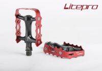 Litepro แป้นเหยียบเบามาก M258จักรยานการพับ BMX สีดำชิ้นส่วนจักรยานสีแดง