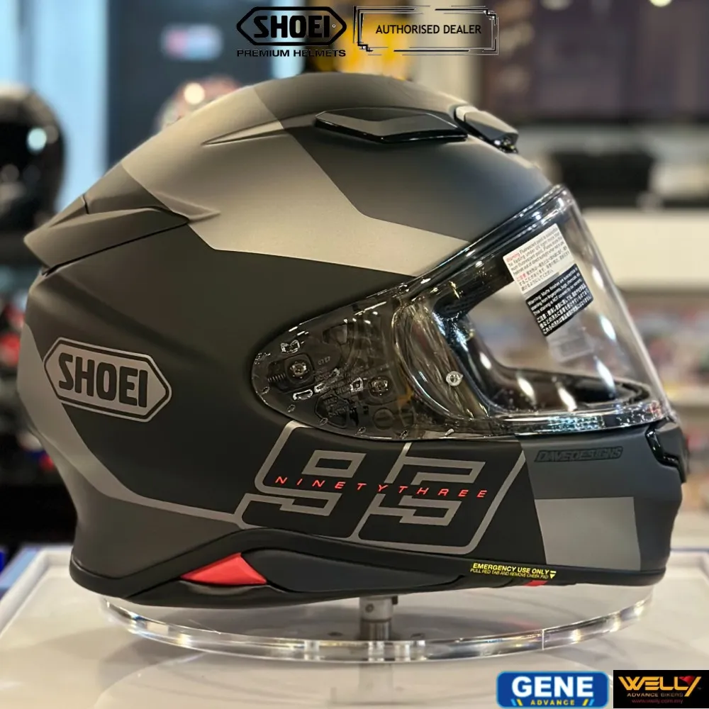 SHOEI NXR2 (Z-8) MM93 Collection Rush TC5 Black Silver Matte Top