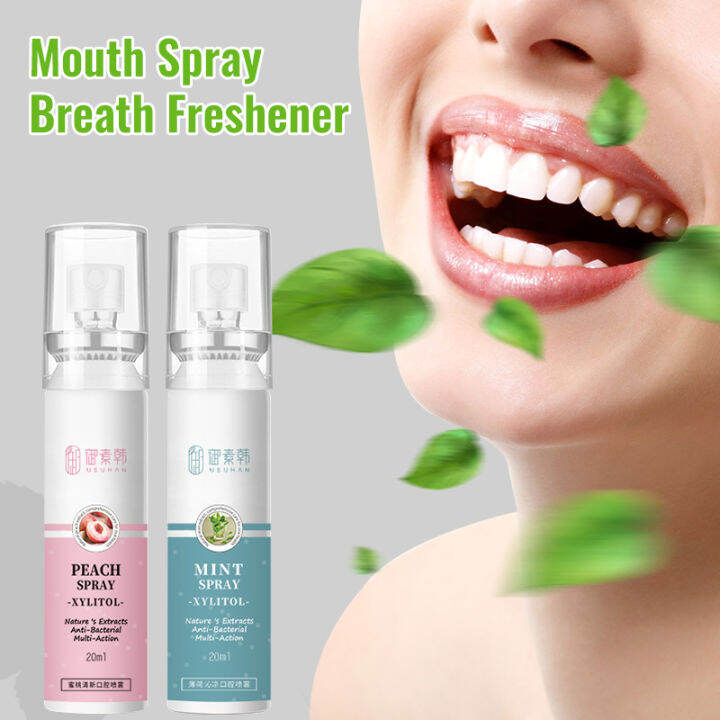 White Peach/Mint mouth spray breath freshener original oral spray for