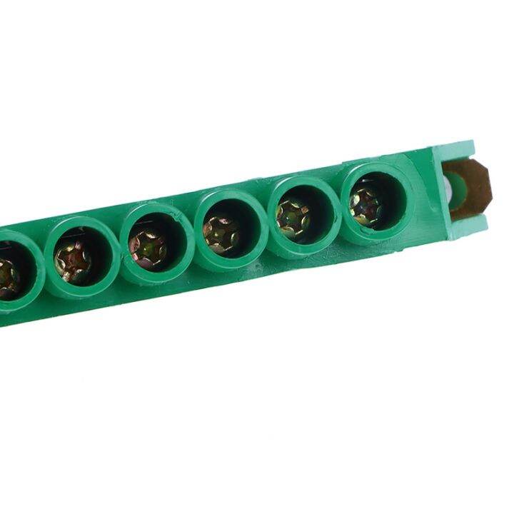 green-4-6-8-10-12-positions-terminal-block-connector-strip-brass-ground-neutral-bar-electrical-distribution-wire-screw-terminal