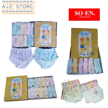 SOEN UNDERWEAR PANTY for KIDS Girls SO-EN Printed Floral Cartoon Cotton  Panties Women Woman Ladies