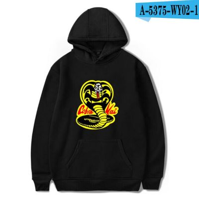 Fashion COBRA KAI Hoodies Sweatshirts Men Autumn Hip Hop Hooded Popular COBRA KAI Hoodie New Black pullovers Size XS-4XL