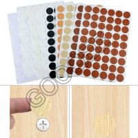 54PCS PVC 21MM Self Adhesive Sticker Screw Hole Sticker Beauty Sticker Screw Decorative Cover Screw Cap Wood Craft Ornament Fasteners