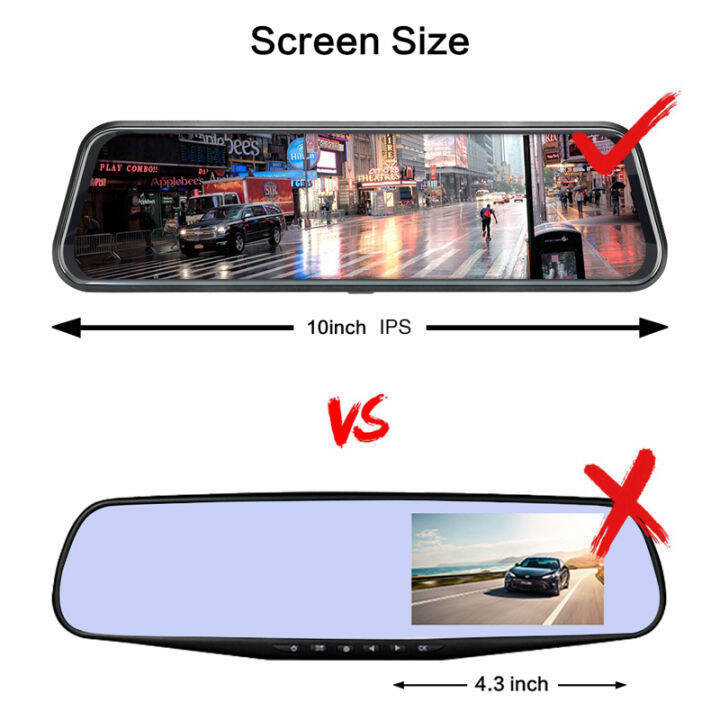 car-dvr-mirror-10-inch-ips-2-5d-touch-screen-stream-rearview-mirror-dash-camera-dash-cam-dual-car-camera-full-hd-drive-recorder