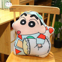 SBY Crayon Shin-Chan ตุ๊กตาไดโนเสาร์พิมพ์สองด้านหมอนตุ๊กตาการ์ตูนแอนิเมชั่นอุปกรณ์ต่อพ่วงโซฟาข้างเตียงเบาะไดโนเสาร์หมอนตุ๊กตาพิมพ์สองด้าน Crayon Shin-Chan ตุ๊กตา