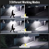 5 Heads Solar 300 LED Light Outdoor Motion Sensor Waterproof Wide-Angle Illumination Wall Lamp Garden Courtyard Street Lights