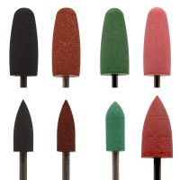 NAILTOOLS 1pcs 8 Type Silicone Big Head Bit Nail Buffer drill bit Mills Rotary Burr