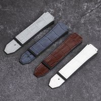 Suitable for hublot Hublot BIG BANG series genuine leather rubber watch strap 25mm waterproof men 【JYUE】