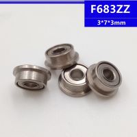 【CW】 50/100/500pcs F683ZZ 3x7x3mm flange deep groove ball bearing 3x7x3mm F683 F683Z open Flanged bearing 3d printer full balls F683K