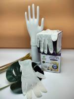 NDS ถุงมือยางธรรมชาติ ไม่มีแป้ง Latex Powder Free น้ำหนักถุงมือ 5.5 กรัม ถุงมืออเนกประสงค์ เอ็นดีเอส 50 ชิ้นต่อกล่อง
