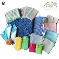 ✚ 18PCS Set Cleaning Supplies Gift Bag Microfiber Kitchen Towels Glass Scouring Pad Sponges Household Rags Bathroom Cleaning Tools