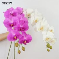 High Quality Artificial Butterfly Orchid Real Touch Fake Flowers Moth Orchid for New House Home Wedding Festival Decor