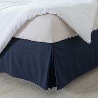 Well Made Standard Europe Style Pleated Tailored Bed Skirt Dust Ruffle Durable Fabric 14 inch/35cm Height bed skirt