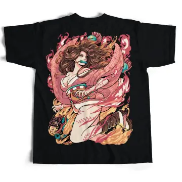 DEMON SLAYER Nezuko Kamado Design T-shirt with DTF (Direct to Film) Anime  Print Rubberized Quality Plain 80% Cotton 20% Polyester, Crew / Round Neck  for Casual Unisex Wear, fit Men Woman, Available