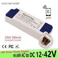 24W 580mA Smart LED Driver CCT Dimming 100-240V AC to DC 12-42V Isolated Power Converter Lighting Transformer Bluetooth Mesh APP