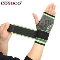 ◎ COYOCO Gym Pressurizable Bandage Wrist Support Palm Protector Wristbands 1 Pcs Professional Sports Compressible Brace Black