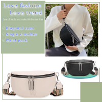 [Arrive 1-3 Days] Fashion Women Leather Waist Pack Crossbody Bag Solid Color Sling Chest Belt Bags