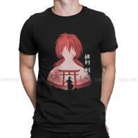 Retro Kenshin Himura Classic ManS Tshirt Rurouni Kenshin Manga O Neck Tops 100% Cotton T Shirt High Quality Birthday Gifts