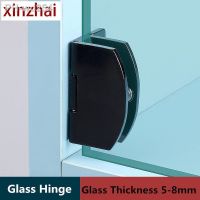 Glass Door Fixing Clip Hinge Showcase cabinet Hinge Glass Clamp 90 degree positioning Glass Door Hinge