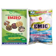 Combo men vi sinh EMIC + men khử mùi hôi EMZEO - Ủ phân hữu cơ, cá