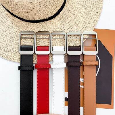 Belt Female Fashion Student Simple Trendy Generous Buckle Non-Porous Versatile