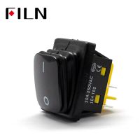 FILN 30A/250V heavy ducty on off IP67 waterproof black plastic toggle switch 4 pins auto boat t85 rocker switch no led Electrical Circuitry  Parts