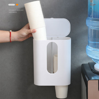 New PP Household Cup Dispenser Pull Type Automatic Cup Remover Holder For Disposable Cup Punch-free Storage Rack 22.3x17.3x9.1cm