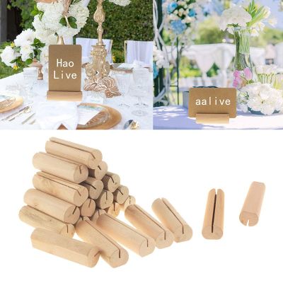【CW】▩✈  10Pcs Wood Card Holders Table Number Stands Picture Holder Sign for Wedding Dinner