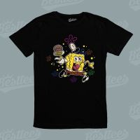 [Hot] เสื้อยืด ผ้าฝ้าย แบบนิ่ม ทรงหลวม พิมพ์ลาย Spongebob Krabby Patty Burger Krusty สําหรับผู้ชายS-5XL