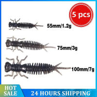 5 Pcs เหยื่ออ่อน55Mm 75Mm 100Mm Swimbait เครื่องมือตกปลากลางแจ้งประดิษฐ์ Bionic หนอนเหยื่อตกปลา Lure Tackle เหยื่อตกปลา