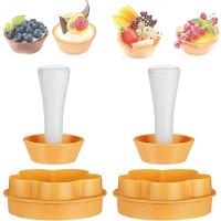 Tart Cutter Non-stick Food Grade DIY Plastic Pastry Tamper Tart Cupcake Mold Dough Pusher Kitchen Supplies