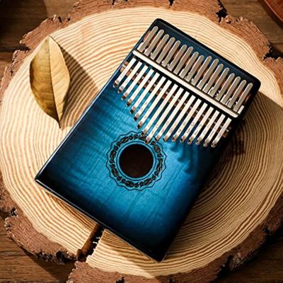 【YF】 Hluru Hollow Kalimba 17 Thumb Sound Hole Gardient Wood Musical Instrument BirthdayGifts