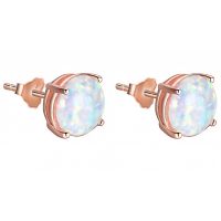 the Most Fashionable Rose Gold and White Opal Earrings Are Suitable for Young Women, the for Prom Parties