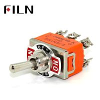 15A 250V KN3C E-TEN 1322 toggle switch 6 pin head 3 grade switch double pole double throw toggle switch