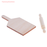 FactoryOutlete?Cheap? 1:12 dollhouse miniatures KITCHEN Cutting BOARD Rolling Pin ชุดอุปกรณ์เสริมของเล่น