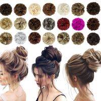 SHANGZI Synthetic Hair Bun Chignon Messy Curly Band Elastic Scrunchy False Pieces Hairpins