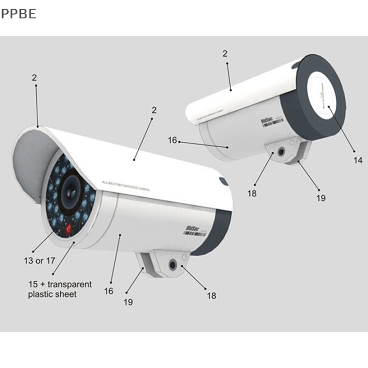 ppbe-1-1โมเดลกระดาษปลอมความปลอดภัย-dummy-surveillance-camera-security-model-ปริศนา