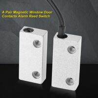 【LZ】✸❧  1Pair Door Window Normally Closed Magnetic Switch Safety Alarm Switch Metal Housing residencial gate sensor