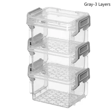 Mini translucent Drawer type plastic Storage Box（Blue 3 Layers