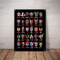 Kamen Rider Masks Metal Poster 20*30cm Fashion Poster Wall Paper 30*40cm Tin Sign Poster Wall Plaque Art Wall Decor Bar