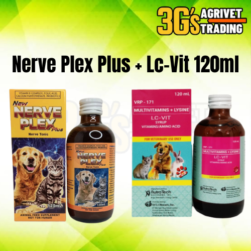 [3G AGRIVET] NERVE PLEX PLUS 120ML+LCVIT 120ML/ NERVE TONIC