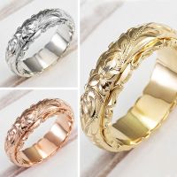 【YF】◈○☬  Huitan New Fashion Craved Design Engagement Rings Delicate Birthday Proposal for Jewelry Size 6-12