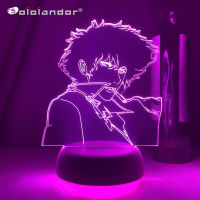 Led Night Light Lamp Anime Cowboy Bebop Spike Spiegel for Bedroom Decorative Room Nightlight Birthday Gift 3d Table Light